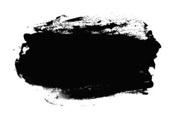 Poster - black stroke of paint isolated on white background