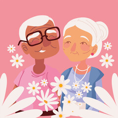 Poster - old couple grandparents