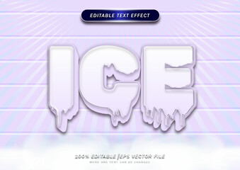 Poster - Ice bold text editable effect. simple style design