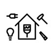 Black line icon for Remodeling