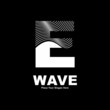 Abstract letter E line wave vector logo design. Suitable for business, poster, card, wave symbol and initial