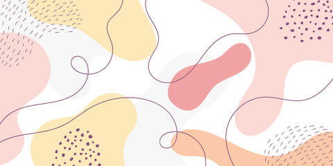 Wall Mural - Abstract creative backgrounds in minimal trendy style with copy space for text.