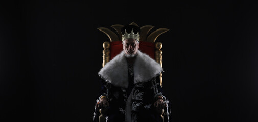 medieval king on the throne