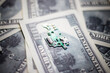 © 0635925410 - Circuit board on banknotes. Increasing the cost of electronics