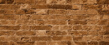 Natursteinmauer - Textur - Banner, Steinmauer In Den Farben Braun Und Rostbraun	