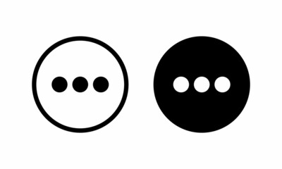 Ellipsis menu icon vector. Three dots sign symbol