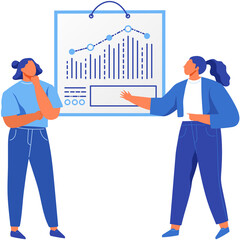 Poster - infographic chart vector template. annual statistics curve graph design. market data diagrams. graph