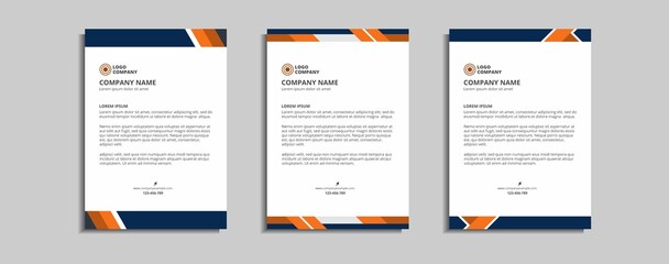 Wall Mural - modern corporate letterhead template design