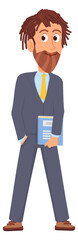 Wall Mural - Man in formal suit. Office male worker character