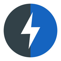 Sticker - Lightning Button Icon Design