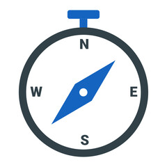 Sticker - Compass Icon Design