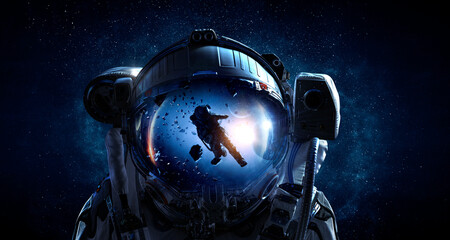 Wall Mural - astronaut and space exploration theme.