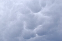 Heavy Thunderstorm Blue Clouds Mammatus Cloud