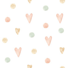 Watercolor Hearts Seamless Pattern Free Stock Photo - Public Domain ...