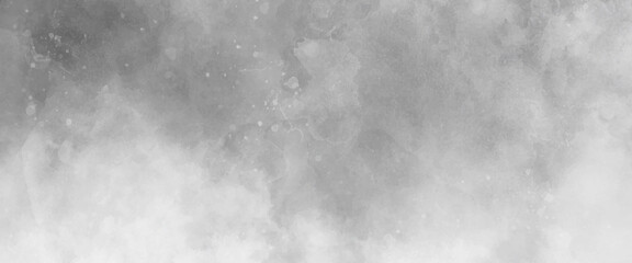 Poster - watercolor background in white and gray painting with cloudy distressed texture and marbled grunge, 