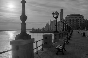 Wall Mural - Bari - The promenade in the morning.