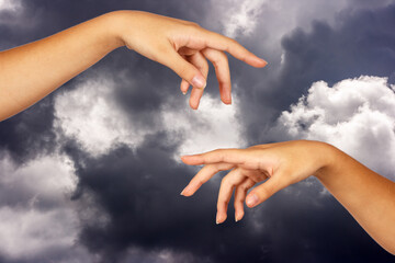 Wall Mural - storm cloud on sunny day