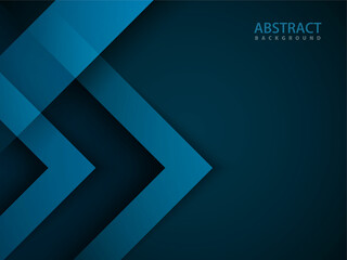 Wall Mural - dark abstract background with modern transparent blue square lines