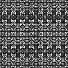 Canvas Print - Black and White Geometric Ornate Pattern