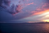 Fototapeta Niebo - Niebo o zachodzie słońca nad morzem śródziemnym