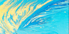 Abstract Blue Background With Feathers