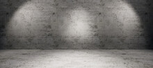 Interior With Wall, Room With A Wall, Room Interior, Empty Room With Spotlights, Empty White Room