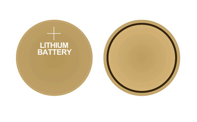 Circle lithium battery. vector illustration