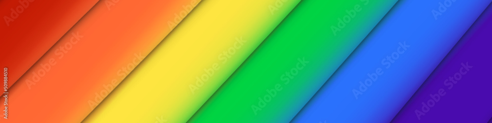 Pride Gradient Background with LGBTQ Pride Flag Colours. Vector banner ...