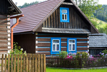 Old Wooden Houses In Village Osturna, Spiska Magura Region, Slovakia