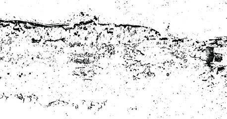 Poster - Monochrome texture composed of irregular graphic elements. Distressed uneven grunge background. Abstract vector illustration. Overlay for interesting effect and depth. Isolated on white background.