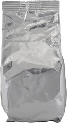 Wall Mural - blank foil Aluminium bag for baby milk powder tea or coffee isolated