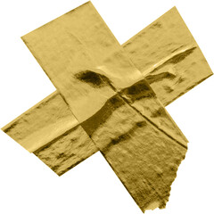 gold foil adhesive tape isolated