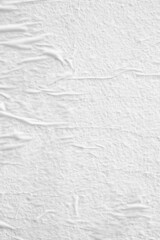Wall Mural - blank white crumpled creased torn paper poster element background