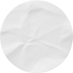 Wall Mural - blank white round paper sticker label isolated