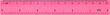Pink plastic ruler isolated