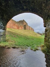 Carlisle Castle In Cumbria As Seen From The Moat