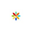 flower logo design with color full