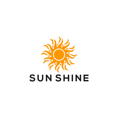 Wall Mural - Sunshine Logo Design Concept Template Vector