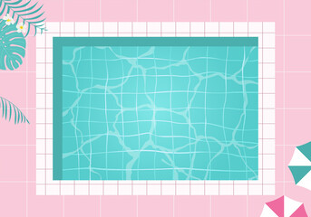 Vector illustration of the swimming pool.