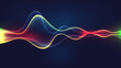 Speaking sound wave effect illustration vector background