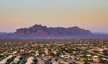 Landscape Photograph Of The Superstition Mountains In Arizona Taken From Mesa
