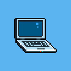 Flexible Editable vector Laptop pixel art for game development, graphic design, website assets and more.