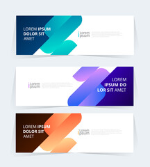 geometric banner design with vector presentation template.