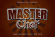 © Novian Pitulas - Master chef editable Text effect 3 Dimension emboss simple style