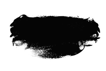Poster - black stroke of paint isolated on white background