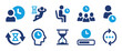 Waiting icon vector set. Wait time symbol collection.