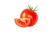 © photohampster - Tomato red whole vegetable and slice isolated on white