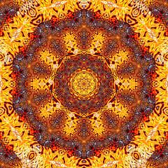 Wall Mural - 3d effect - abstract polygonal fractal pattern