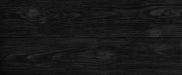 Wall Mural - black wooden background with expressive pattern