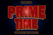 Prime Time Editable Text Effect 3 Dimension Modern Style